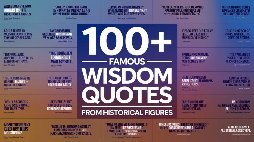 100+ Famous wisdom quotes from historical figures